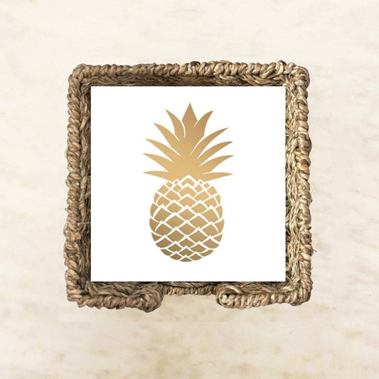 Gold Pineapple Cocktail Napkins – 2 Packets image 0
