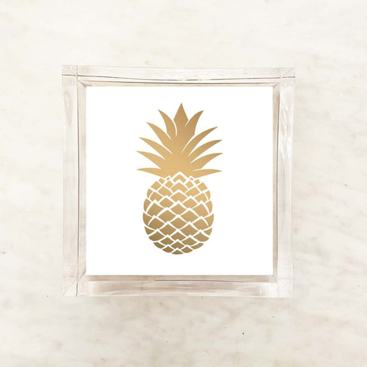 Gold Pineapple Cocktail Napkins – 2 Packets image 0